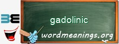 WordMeaning blackboard for gadolinic